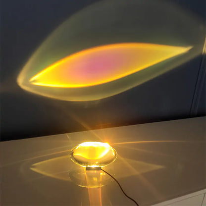 Italian Designer LED Crystal Table Lamp: "Eye of the Sky" Egg-shaped Night Light