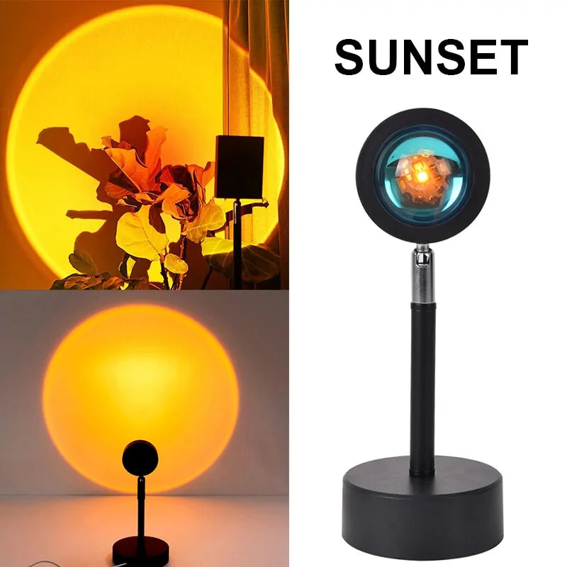 Sunset Projector Lamp: USB-Powered Colorful Atmosphere Night Light