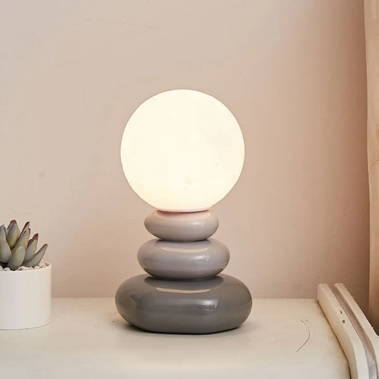 Color Stacked Stone Bedside Lamp