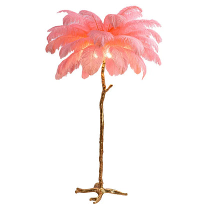 Feather Copper Floor Lamp