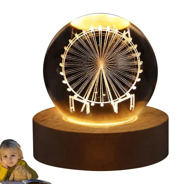 LED Crystal Ball Night Lamp