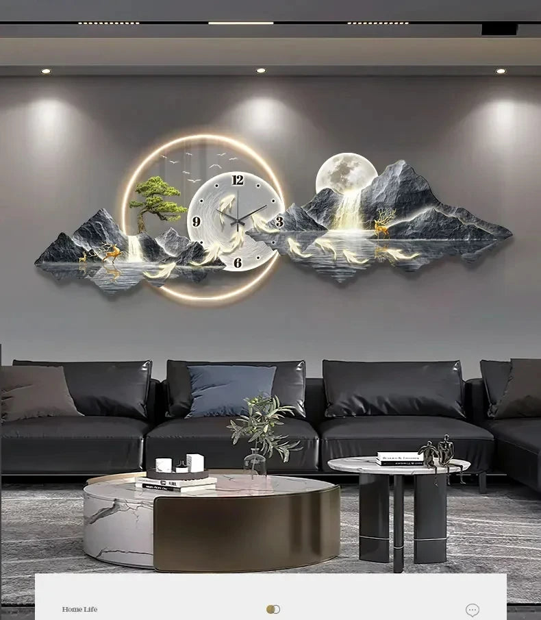 Design Luxury Wall Clocks Living Room Led Aesthetic Minimalist Wall Watch Silent Fashion Nordic Horloge Murale Home Decoration