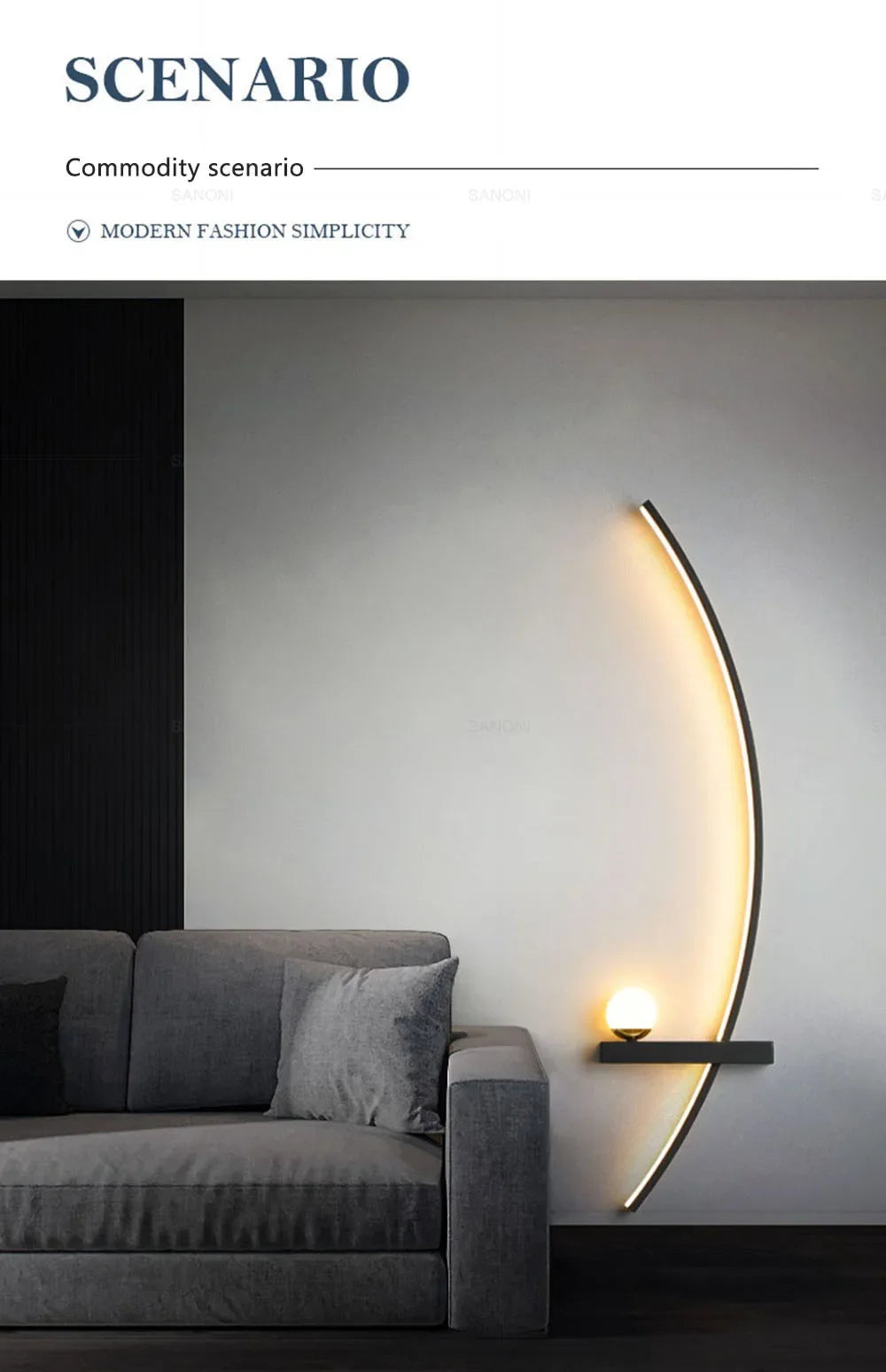 Modern LED Wall Lamp Stripes Wall Sconce for Bedroom Bedside Living Room Study Stairs Home Decor Indoor Lighting Fixture Luster