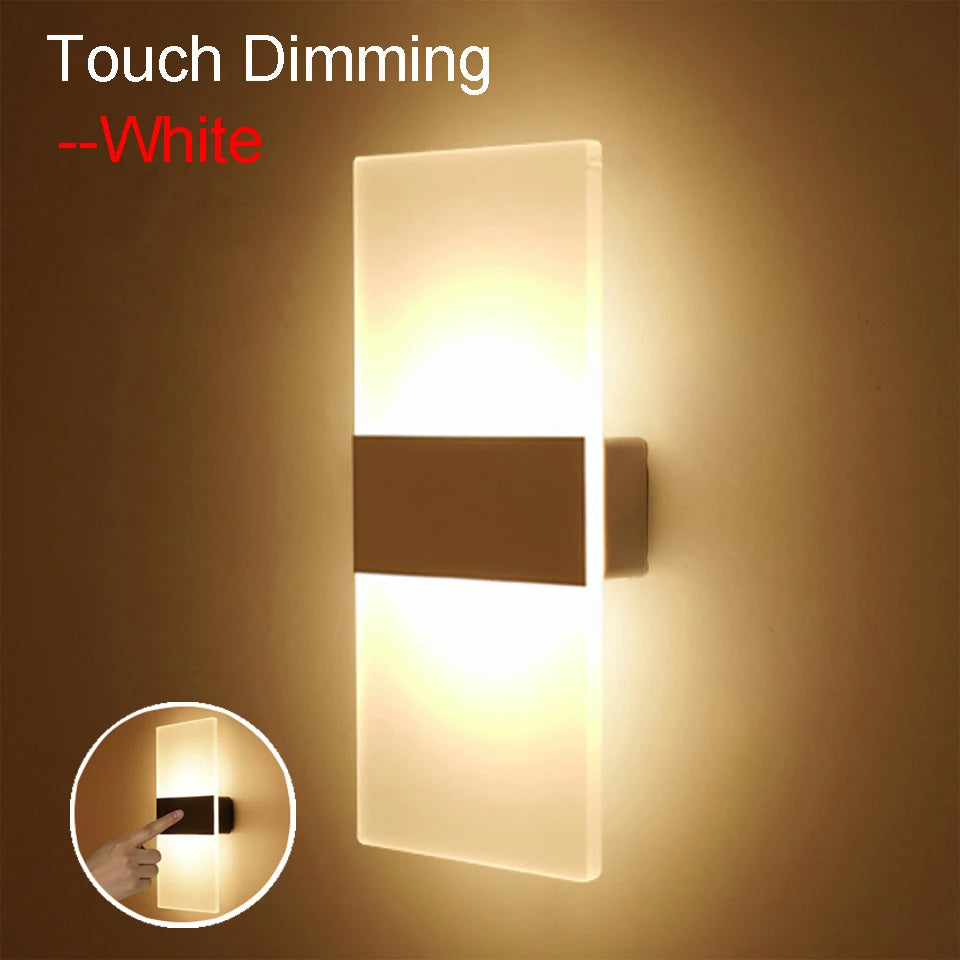 USB Recharge Wall Lamp Touch Motion Sensor Switch Indoor