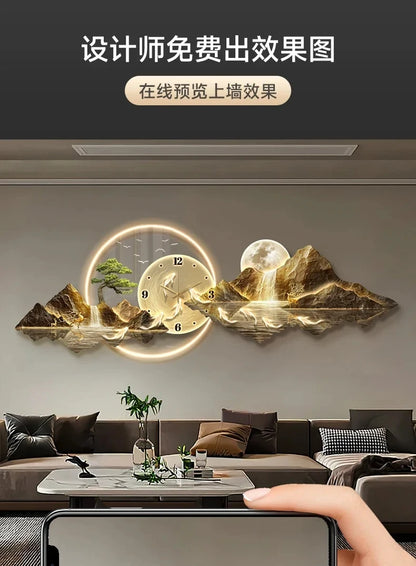 Design Luxury Wall Clocks Living Room Led Aesthetic Minimalist Wall Watch Silent Fashion Nordic Horloge Murale Home Decoration