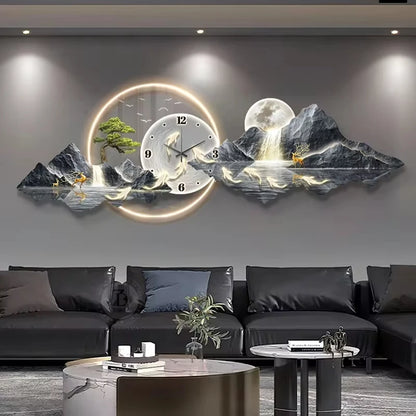 Design Luxury Wall Clocks Living Room Led Aesthetic Minimalist Wall Watch Silent Fashion Nordic Horloge Murale Home Decoration