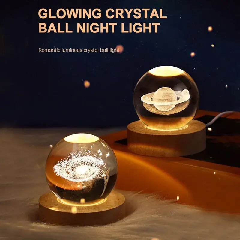 Galaxy Crystal Ball LED Night Light